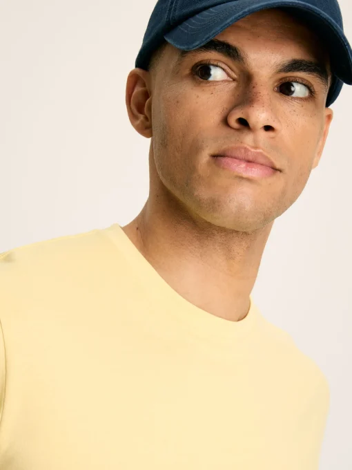 Denton Yellow Plain Jersey Crew Neck T-Shirt