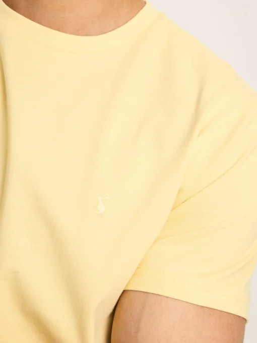Denton Yellow Plain Jersey Crew Neck T-Shirt