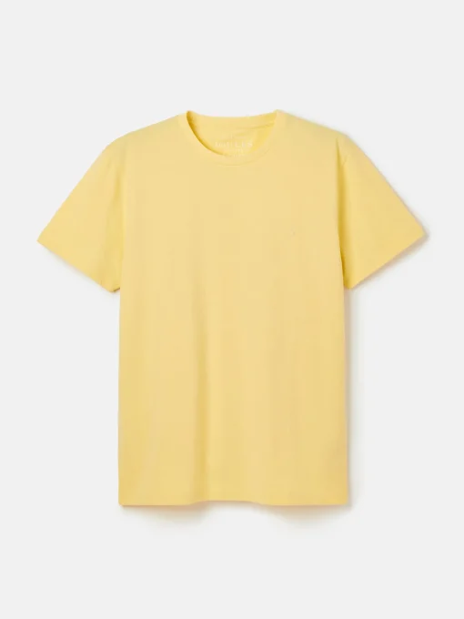 Denton Yellow Plain Jersey Crew Neck T-Shirt