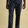 Dozer Navy Cotton Pyjama Bottoms