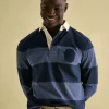 Edgeford Navy Embellished Cut And Sew Rugby Shirt
