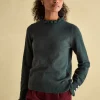 Edith Green Frill Neck Jumper