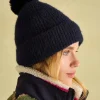 Effie Navy Knitted Bobble Hat