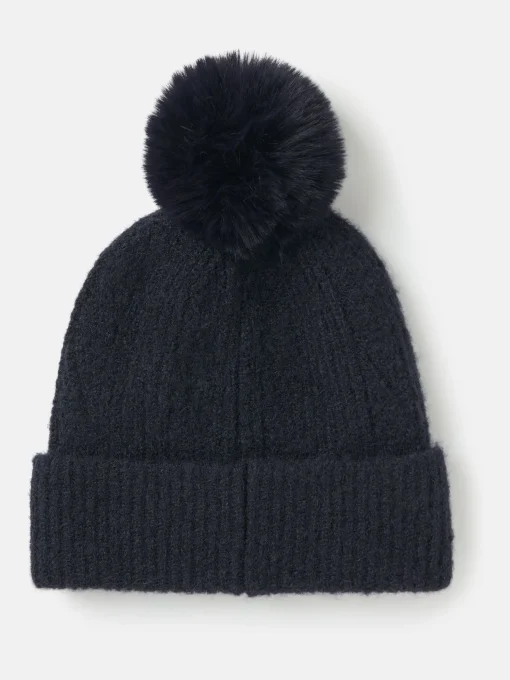 Effie Navy Knitted Bobble Hat