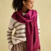 Elissa Pink & Plum Double-Sided Jacquard Scarf