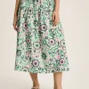 Elle Pink & Green Co-Ord Midi Skirt