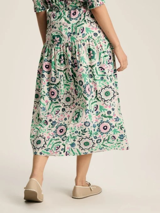 Elle Pink & Green Co-Ord Midi Skirt
