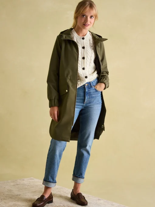 Elmfield Green Waterproof Raincoat with Hood