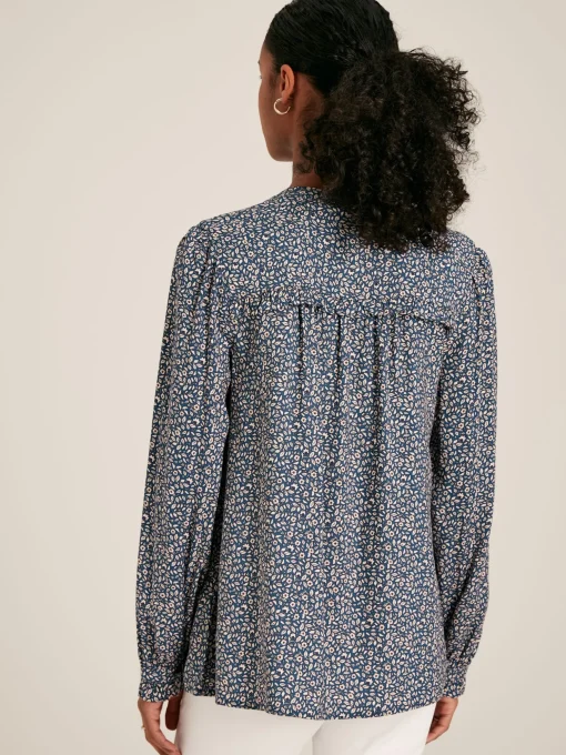 Emsley Blue Floral Long Sleeve Blouse