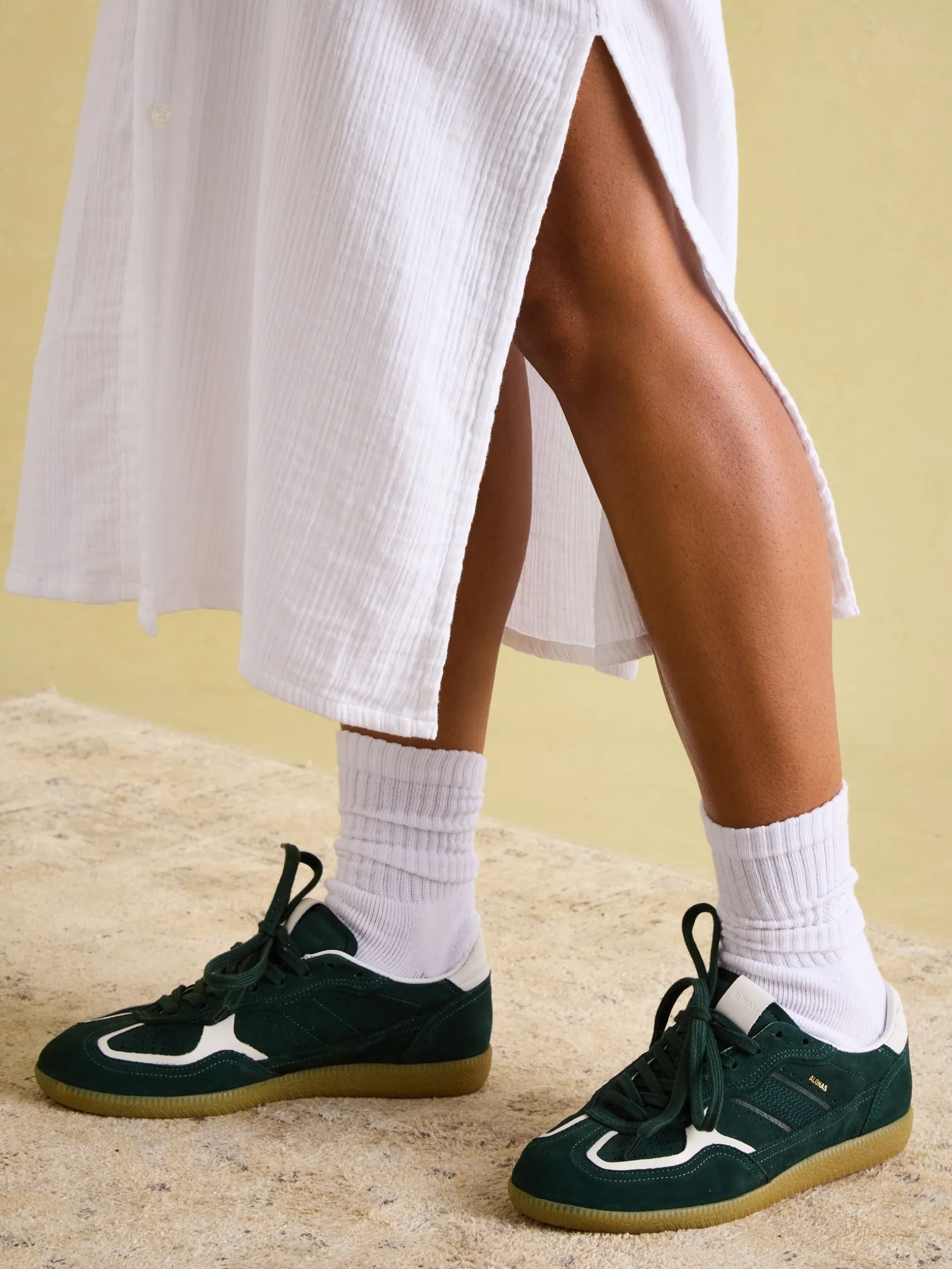 Erica White Button Through Cotton Shirt Dress