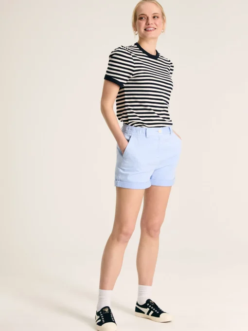 Erin Navy Blue Stripe Short Sleeve T-Shirt