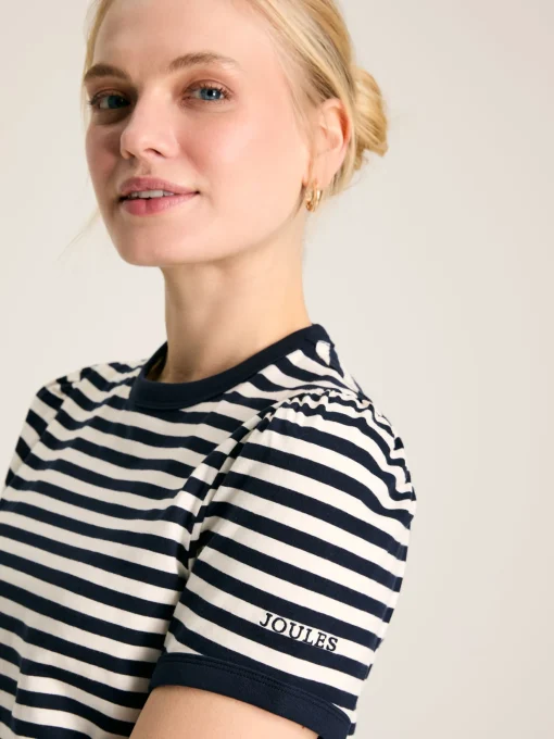 Erin Navy Blue Stripe Short Sleeve T-Shirt