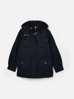 Fairford Navy Waterproof Raincoat with Hood
