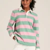 Falmouth Pink & Green Striped Cotton Rugby Shirt