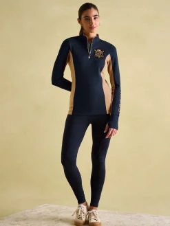 Faymere Navy Embellished Long Sleeve Top