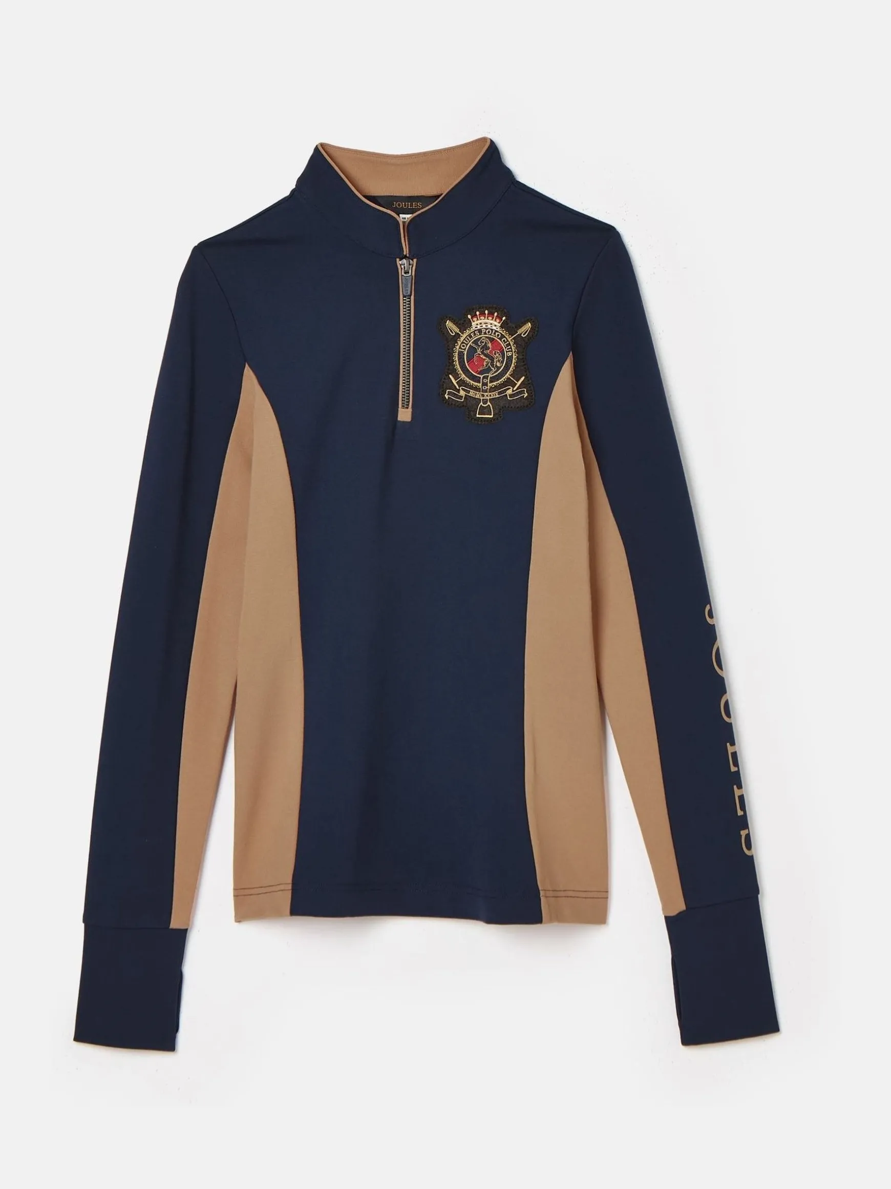 Faymere Navy Embellished Long Sleeve Top