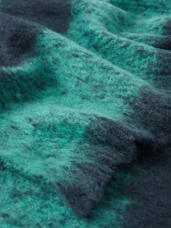 Fenella Blue/Green Oversized Blanket Scarf