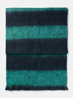 Fenella Blue/Green Oversized Blanket Scarf