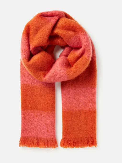 Fenella Orange/Pink Oversized Blanket Scarf
