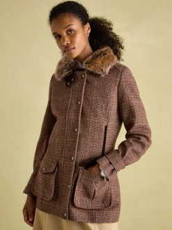 Fieldcoat Luxe Brown Fieldcoat Luxe 3-in-1 Brown Tweed Coat with Removable Quilted Gilet