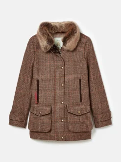 Fieldcoat Luxe Brown Fieldcoat Luxe 3-in-1 Brown Tweed Coat with Removable Quilted Gilet