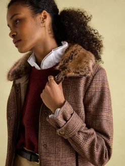 Fieldcoat Luxe Brown Fieldcoat Luxe 3-in-1 Brown Tweed Coat with Removable Quilted Gilet