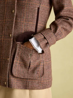 Fieldcoat Luxe Brown Fieldcoat Luxe 3-in-1 Brown Tweed Coat with Removable Quilted Gilet