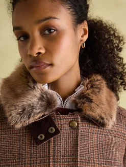 Fieldcoat Luxe Brown Fieldcoat Luxe 3-in-1 Brown Tweed Coat with Removable Quilted Gilet