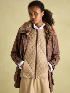 Fieldcoat Luxe Brown Fieldcoat Luxe 3-in-1 Brown Tweed Coat with Removable Quilted Gilet