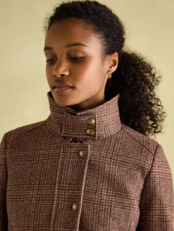 Fieldcoat Luxe Brown Fieldcoat Luxe 3-in-1 Brown Tweed Coat with Removable Quilted Gilet