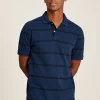 Filbert Blue Classic Fit Striped Polo Shirt