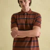 Filbert Brown & Navy Striped Polo Shirt