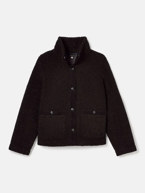 Fleur Black Fleece Jacket