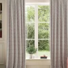 Floral Foulard Set of 2 Blue & Cream Blackout Pencil Pleat Curtains