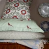 Floral Trellis Green 100% Cotton Cushion