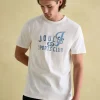 Flynn Cream Jersey Crew Neck T-Shirt