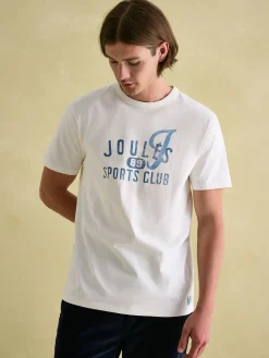 Flynn Cream Jersey Crew Neck T-Shirt