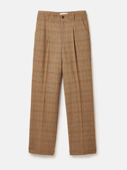 Foxley Check Wide Leg Tweed Trousers