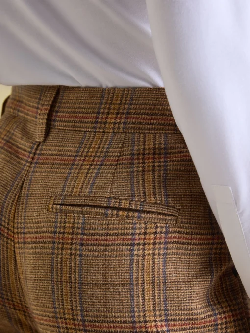 Foxley Check Wide Leg Tweed Trousers