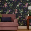 French Navy Wakerley Woodland Floral 10M Wallpaper