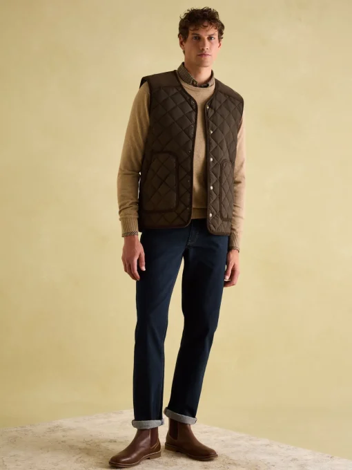 Gibson Brown Quilted Lightweight Gilet