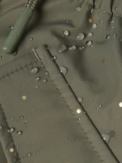 Girls' Alix Khaki Green Printed Waterproof Parka Coat