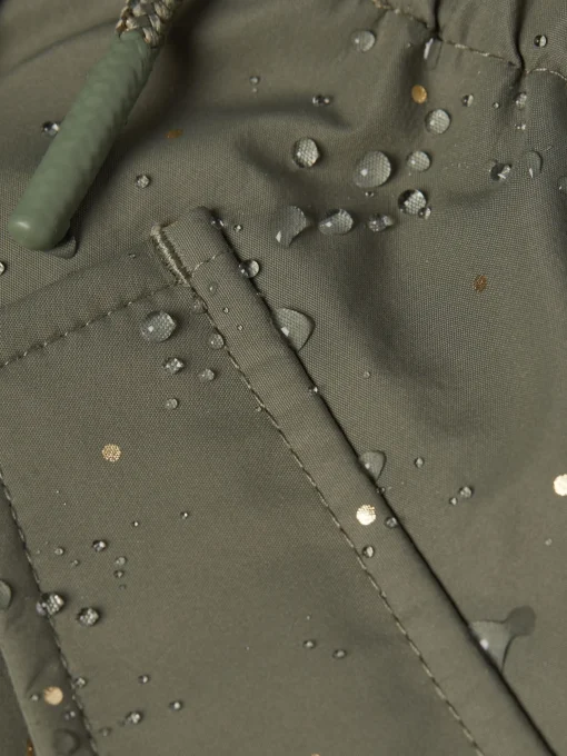 Girls' Alix Khaki Green Printed Waterproof Parka Coat