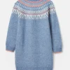 Girls' Charlotte Blue & Pink Fair Isle Jumper Dress