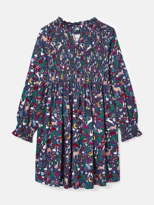 Girls' Gracie 12 Days of Christmas Printed Jersey Dress