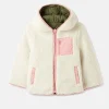 Girls' Kali Cream Fleece Lined Reversible Quilted Jacket