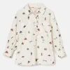 Girls' Liliana Cream Print Pop Over Blouse