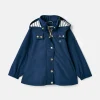 Girls' Meadow Navy Blue Lightweight Waterproof Raincoat With Hood