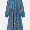 Girls' Odelia Blue Animals Print Printed Dress