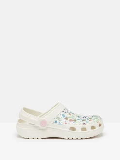 Girls' Poole Cream EVA Printed Clogs